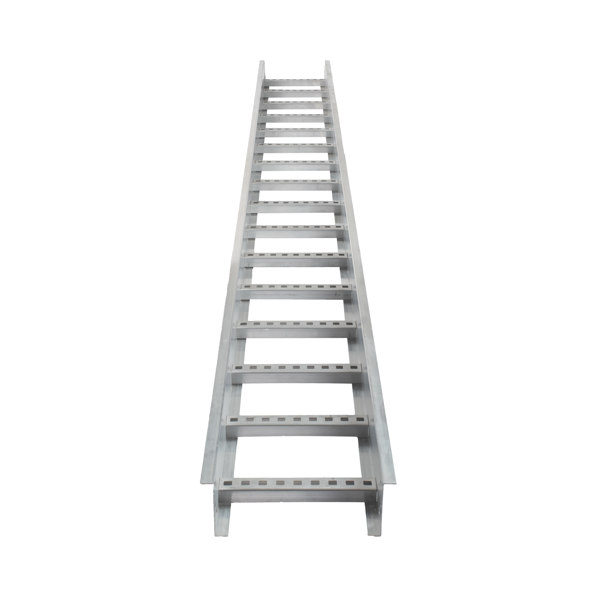 Escalera de Aluminio Portacables / Perfil Z / Peralte 3 1/4" /Paso 9" / Ancho 9" / 3.66 metros / Capacidad Máx. 205 Cables / Incluye Cople Union y Tornillería