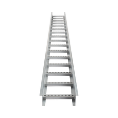 Escalera de Aluminio Portacables / Perfil Z / Peralte 3 1/4" /Paso 9" / Ancho 9" / 3.66 metros / Capacidad Máx. 205 Cables / Incluye Cople Union y Tornillería