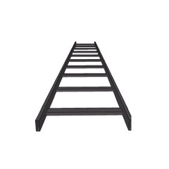 Escalera Tubular de 1.5" de Peralte y 12" de Ancho y 3.05 Metros de Largo, Pintura Epóxica Color Negro, Ideal Para Utilizarse en Centros de Datos o Cuartos de Telecomunicacionesl, incluye Coples y Tornillería