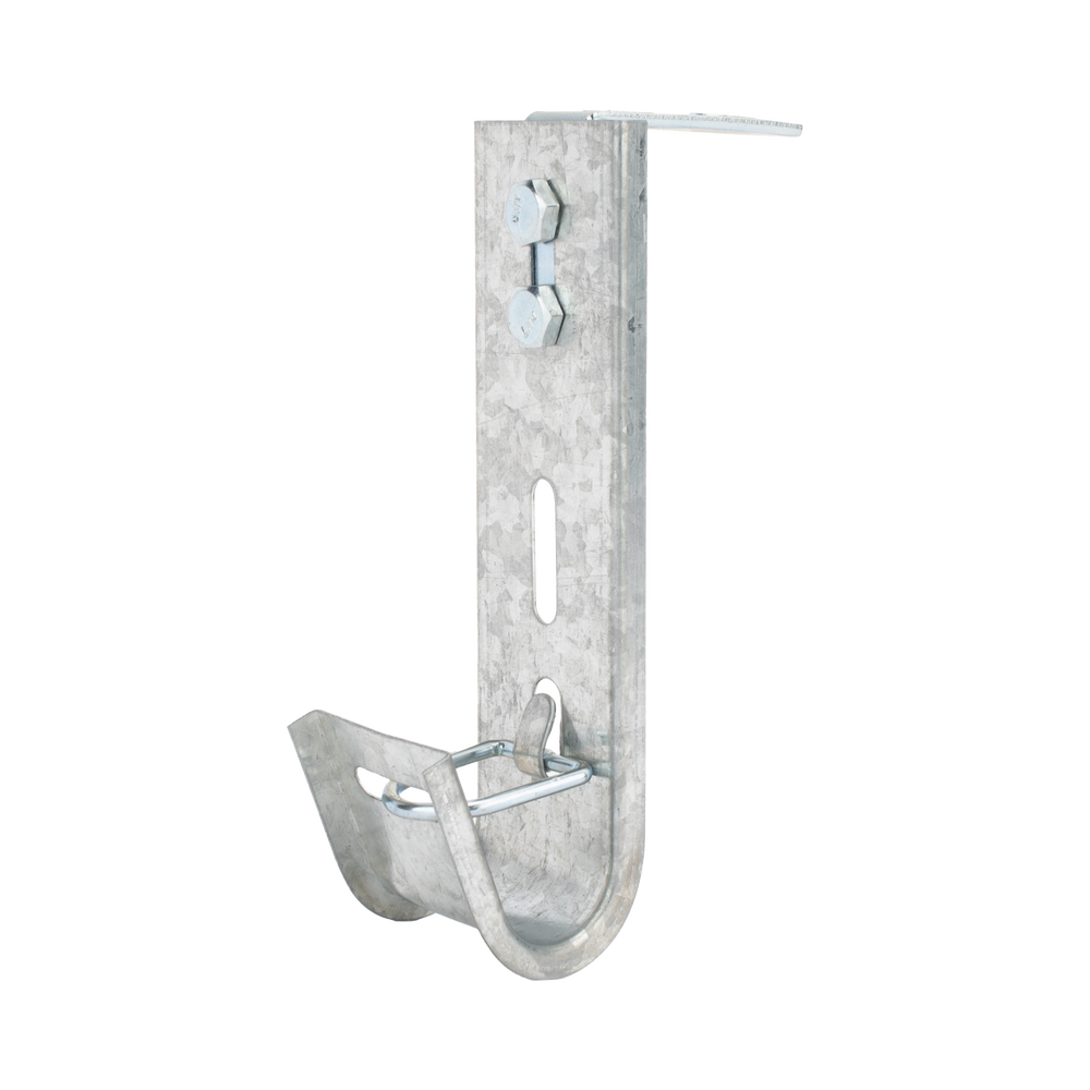 Soporte (Gancho) tipo J-Hook, hasta 7 cables Cat6, ideal para soportar cableado en los espacios de manipulación al aire, Para instalación en interior