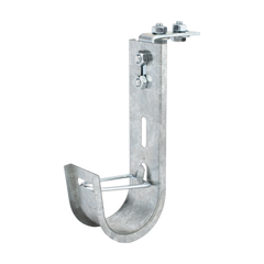Soporte (Gancho) tipo J-Hook, hasta 28 cables Cat6, ideal para soportar cableado en los espacios de manipulación al aire, Para instalación en interior