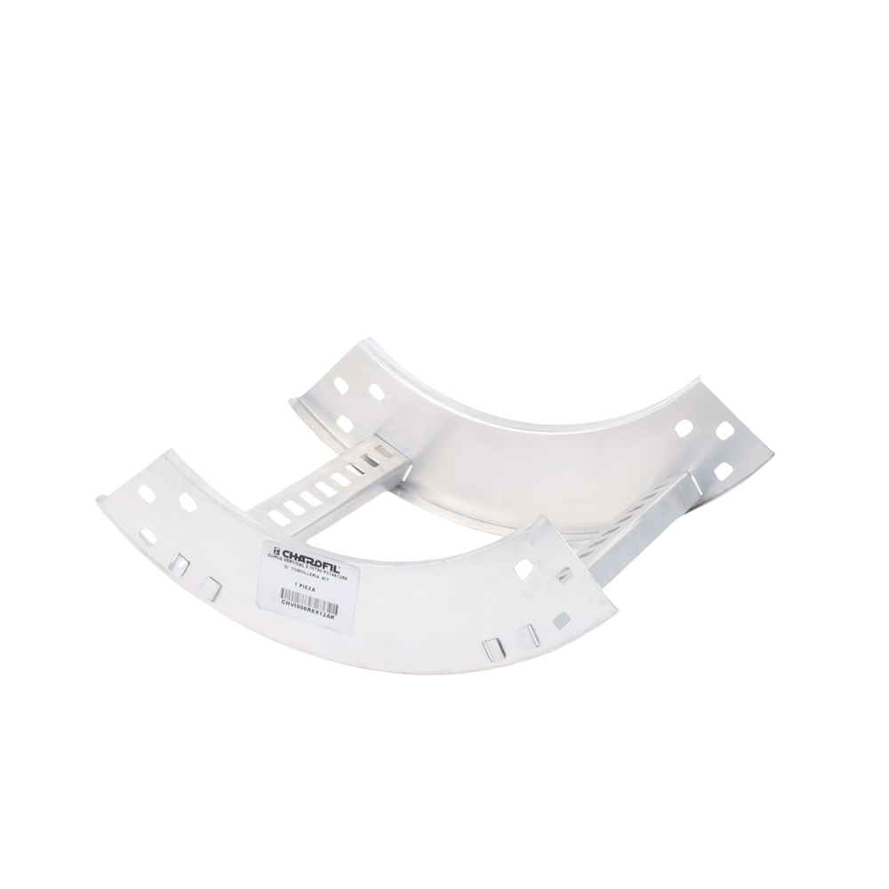 Curva Vertical Interior de Aluminio de 90° Perfil Z / Peralte 3 1/4" / Ancho 12" / Radio 8" / Incluye Tornillería (CHVI90EZ314R8X12AK)
