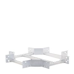 Derivación "X" Horizontal de Aluminio Perfil Z / Peralte 3 1/4" / Ancho 12"/ Radio 8" / Incluye Tornillería (CHXHEZ314R8X12AK)