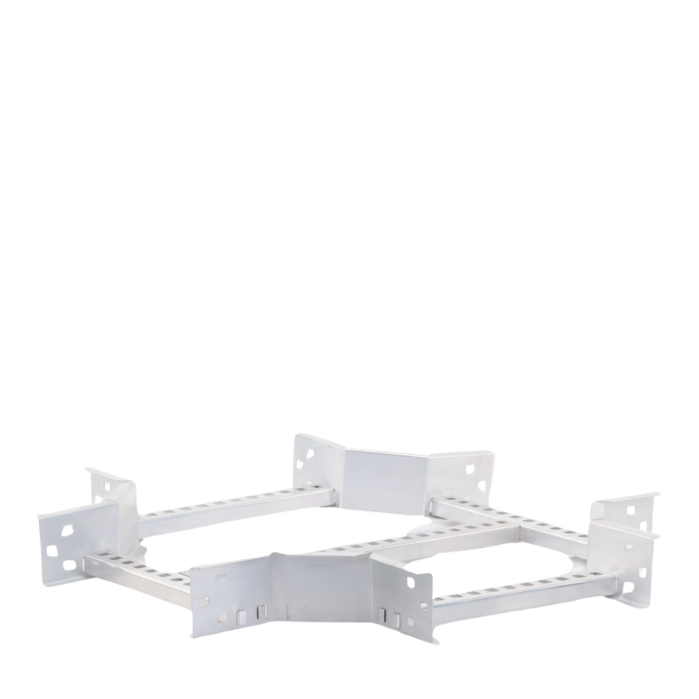 Derivación "X" Horizontal de Aluminio Perfil Z / Peralte 3 1/4" / Ancho 12"/ Radio 8" / Incluye Tornillería (CHXHEZ314R8X12AK)