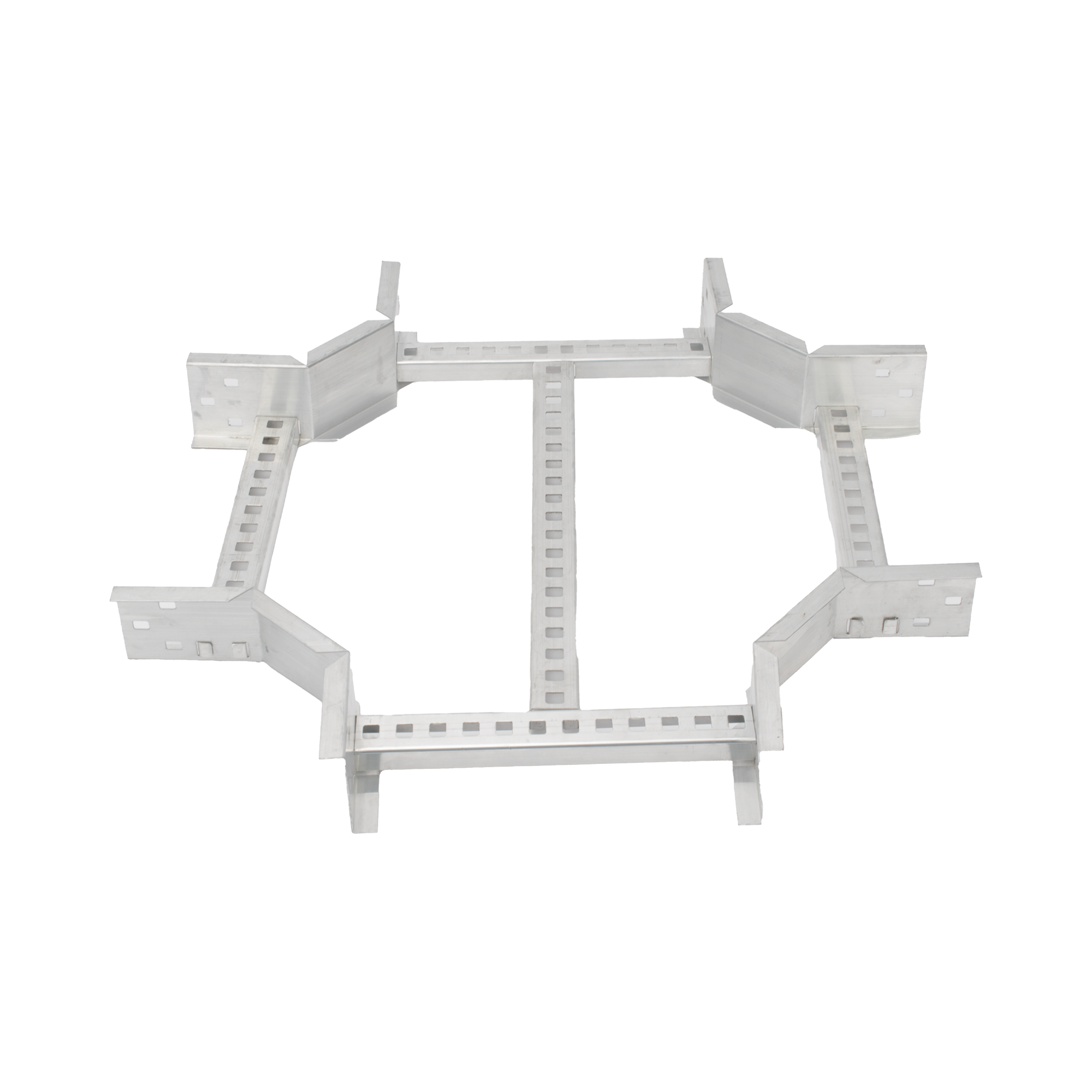 Derivación "X" Horizontal de Aluminio Perfil Z / Peralte 3 1/4" / Ancho 12"/ Radio 8" / Incluye Tornillería (CHXHEZ314R8X12AK)