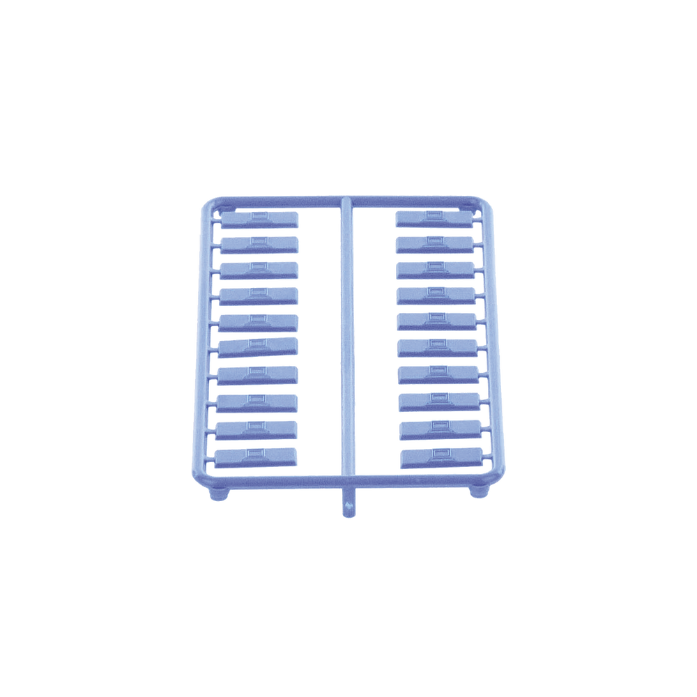 Paquete de 100 Iconos de Datos de Instalación a Presión, Para Jacks Mini-Com de Panduit, De Plástico, Color Azul