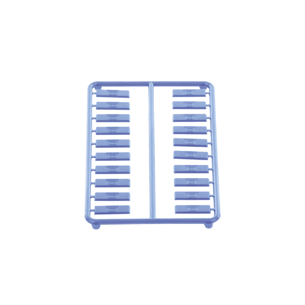 Paquete de 100 Iconos de Datos de Instalación a Presión, Para Jacks Mini-Com de Panduit, De Plástico, Color Azul