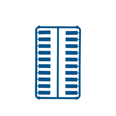 Paquete de 100 Iconos de Datos de Instalación a Presión, Para Jacks Mini-Com de Panduit, De Plástico, Color Azul