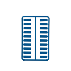 Paquete de 100 Iconos de Datos de Instalación a Presión, Para Jacks Mini-Com de Panduit, De Plástico, Color Azul