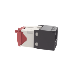 Conector Jack RJ45 Estilo TG, Mini-Com, Categoría 5e, de 8 Posiciones y 8 Cables, Color Negro