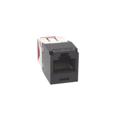 Conector Jack RJ45 Estilo TG, Mini-Com, Categoría 5e, de 8 Posiciones y 8 Cables, Color Negro