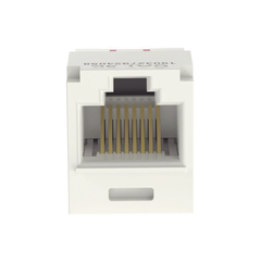Conector Jack RJ45 Estilo TG, Mini-Com, Categoría 5e, de 8 Posiciones y 8 Cables, Color Blanco Mate