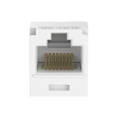 Conector Jack RJ45 Estilo TG, Mini-Com, Categoría 5e, de 8 Posiciones y 8 Cables, Color Blanco