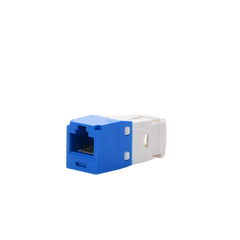 Conector Jack RJ45 Estilo TG, Mini-Com, Categoría 6, de 8 Posiciones y 8 Cables, Color Azul