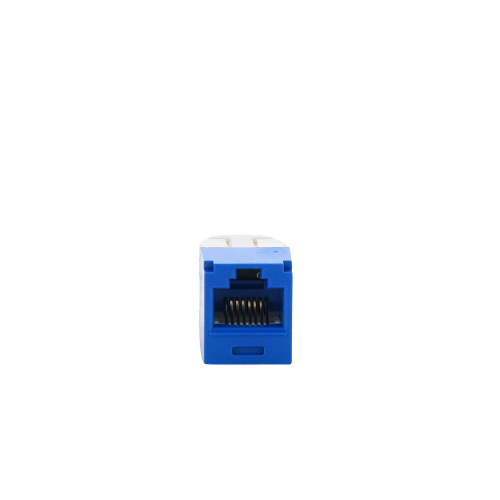 Conector Jack RJ45 Estilo TG, Mini-Com, Categoría 6, de 8 Posiciones y 8 Cables, Color Azul
