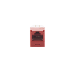 Conector Jack RJ45 Estilo TG, Mini-Com, Categoría 6, de 8 Posiciones y 8 Cables, Color Rojo