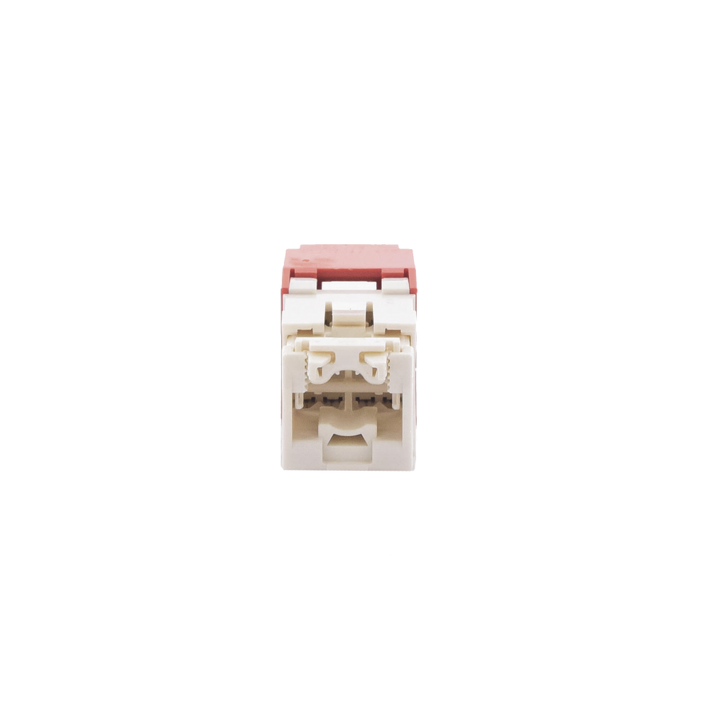 Conector Jack RJ45 Estilo TG, Mini-Com, Categoría 6, de 8 Posiciones y 8 Cables, Color Rojo