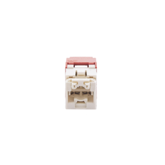 Conector Jack RJ45 Estilo TG, Mini-Com, Categoría 6, de 8 Posiciones y 8 Cables, Color Rojo