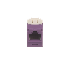Conector Jack RJ45 Estilo TG, Mini-Com, Categoría 6, de 8 Posiciones y 8 Cables, Color Violeta