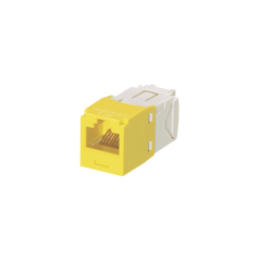 Conector Jack RJ45 Estilo TG, Mini-Com, Categoría 6, de 8 Posiciones y 8 Cables, Color Amarillo