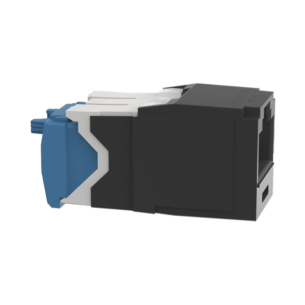 Conector Jack RJ45 Estilo TG, Mini-Com, Categoría 6A, de 8 Posiciones y 8 Cables, Color Negro