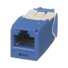 Conector Jack RJ45 Estilo TG, Mini-Com, Categoría 6A, de 8 Posiciones y 8 Cables, Color Azul