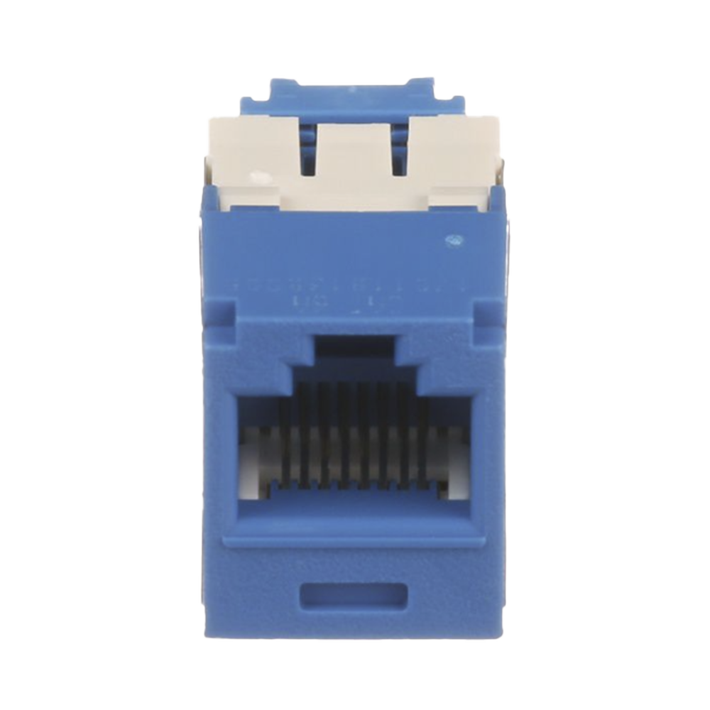 Conector Jack RJ45 Estilo TG, Mini-Com, Categoría 6A, de 8 Posiciones y 8 Cables, Color Azul