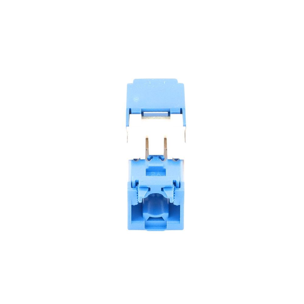 Conector Jack RJ45 Estilo TG, Mini-Com, Categoría 6A, de 8 Posiciones y 8 Cables, Color Azul