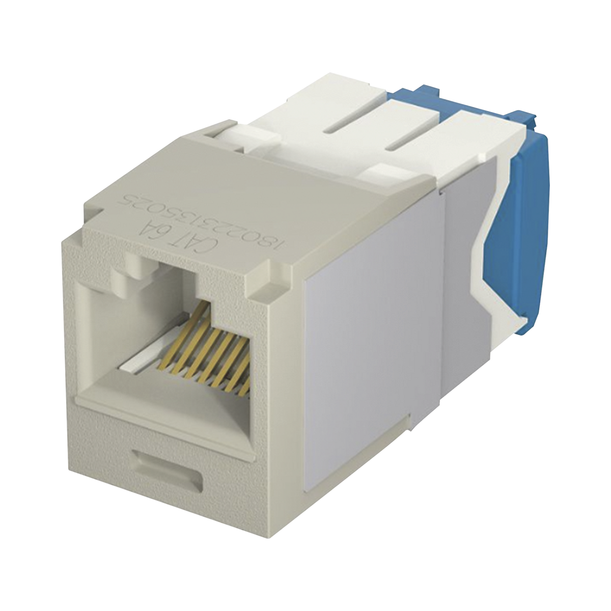 Conector Jack RJ45 Estilo TG, Mini-Com, Categoría 6A, de 8 Posiciones y 8 Cables, Color Gris