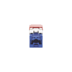 Conector Jack RJ45 Estilo TG, Mini-Com, Categoría 6A, de 8 Posiciones y 8 Cables, Color Rojo