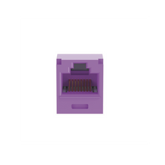Conector Jack RJ45 Estilo TG, Mini-Com, Categoría 6A, de 8 Posiciones y 8 Cables, Color Violeta