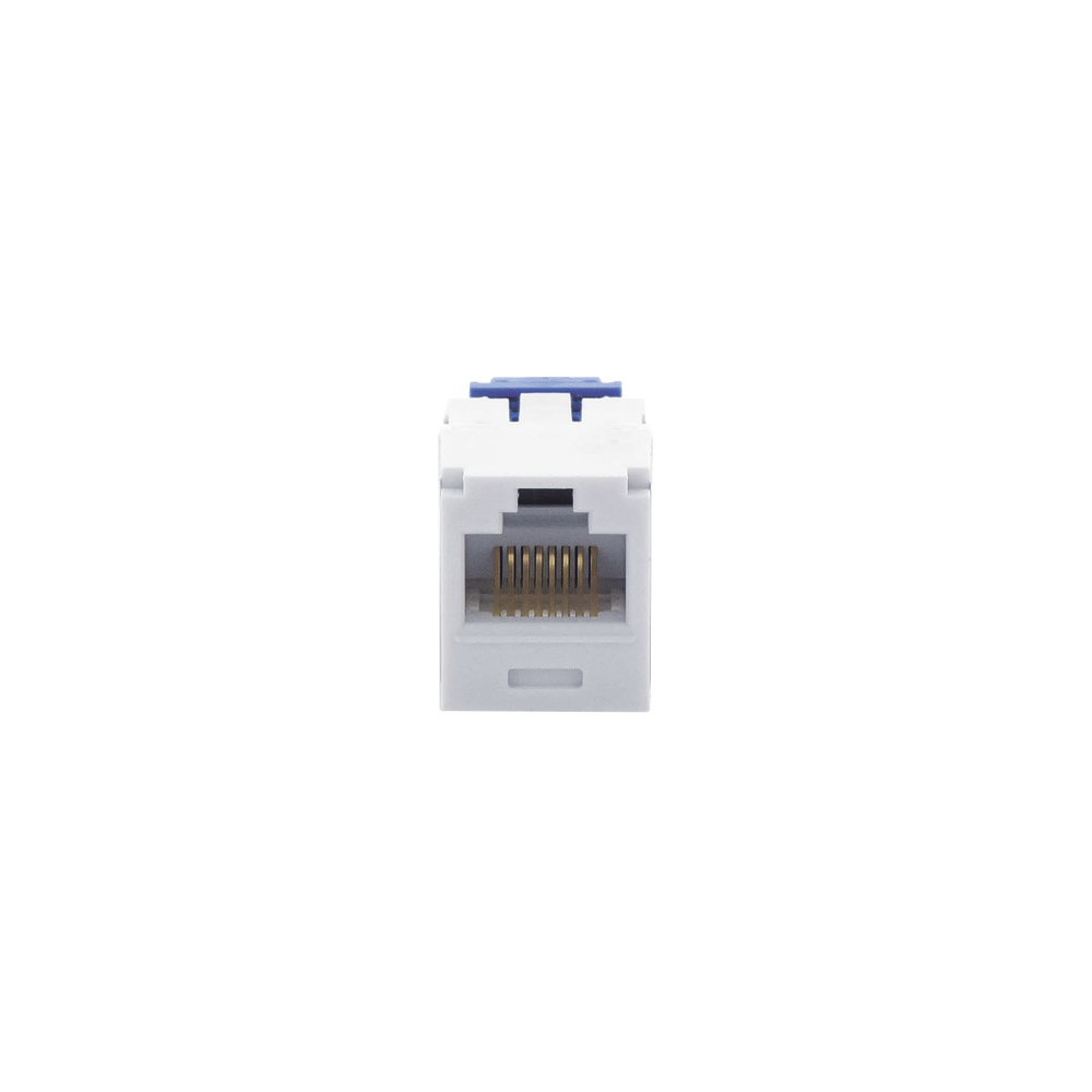 Conector Jack RJ45 Estilo TG, Mini-Com, Categoría 6A, de 8 Posiciones y 8 Cables, Color Blanco