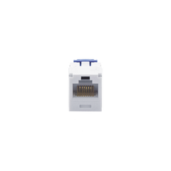 Conector Jack RJ45 Estilo TG, Mini-Com, Categoría 6A, de 8 Posiciones y 8 Cables, Color Blanco