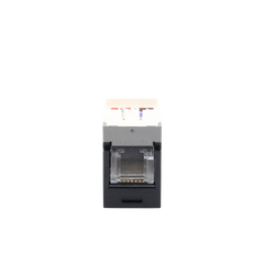 Conector Jack RJ45 Estilo TG con Ventana, Mini-Com, Categoría 6, de 8 Posiciones y 8 Cables, Color Negro