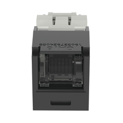 Conector Jack RJ45 Estilo TG con Ventana, Mini-Com, Categoría 6, de 8 Posiciones y 8 Cables, Color Negro