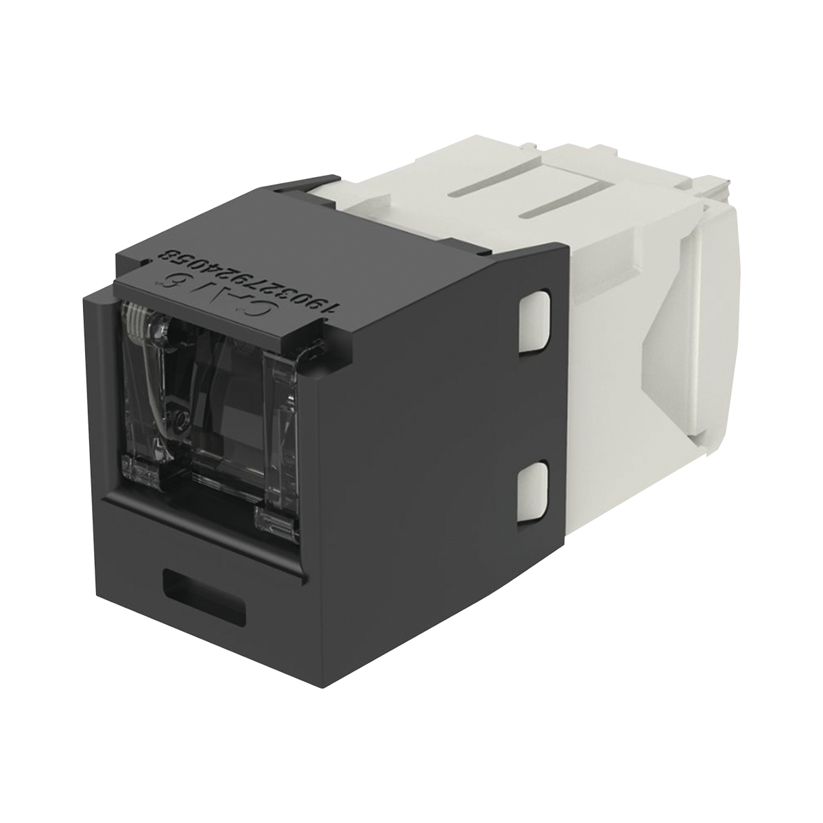 Conector Jack RJ45 Estilo TG con Ventana, Mini-Com, Categoría 6, de 8 Posiciones y 8 Cables, Color Negro