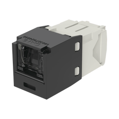 Conector Jack RJ45 Estilo TG con Ventana, Mini-Com, Categoría 6, de 8 Posiciones y 8 Cables, Color Negro
