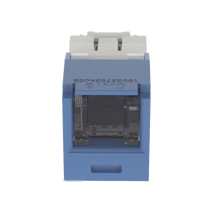 Conector Jack RJ45 Estilo TG con Ventana, Mini-Com, Categoría 6, de 8 Posiciones y 8 Cables, Color Azul