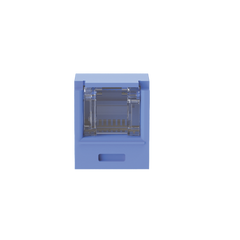 Conector Jack RJ45 Estilo TG con Ventana, Mini-Com, Categoría 6A, de 8 Posiciones y 8 Cables, Color Azul