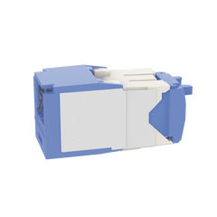 Conector Jack RJ45 Estilo TG con Ventana, Mini-Com, Categoría 6A, de 8 Posiciones y 8 Cables, Color Azul