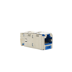 Conector Jack RJ45 Blindado, Estilo TG, Mini-Com, Categoría 6A, de 8 Posiciones y 8 Cables, Color Azul