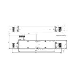 Acoplador  direccional 7dB 694-2700 50W tipo N