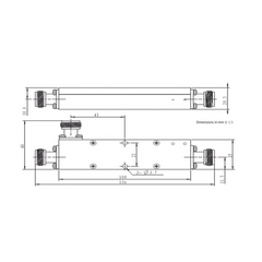Acoplador  direccional 15dB 694-2700 50W tipo N