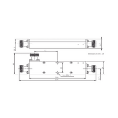 Acoplador  direccional 6dB 694-2700 50W Conectores N hembra