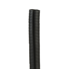Tubo Corrugado Abierto para Protección de Cables, 1.25 in (31.8 mm) de Diámetro, 15.2 m de Largo, Color Negro