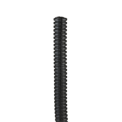 Tubo Corrugado Abierto para Protección de Cables, .25in (6.4 mm) de Diámetro, 30.5 m de Largo, Color Negro