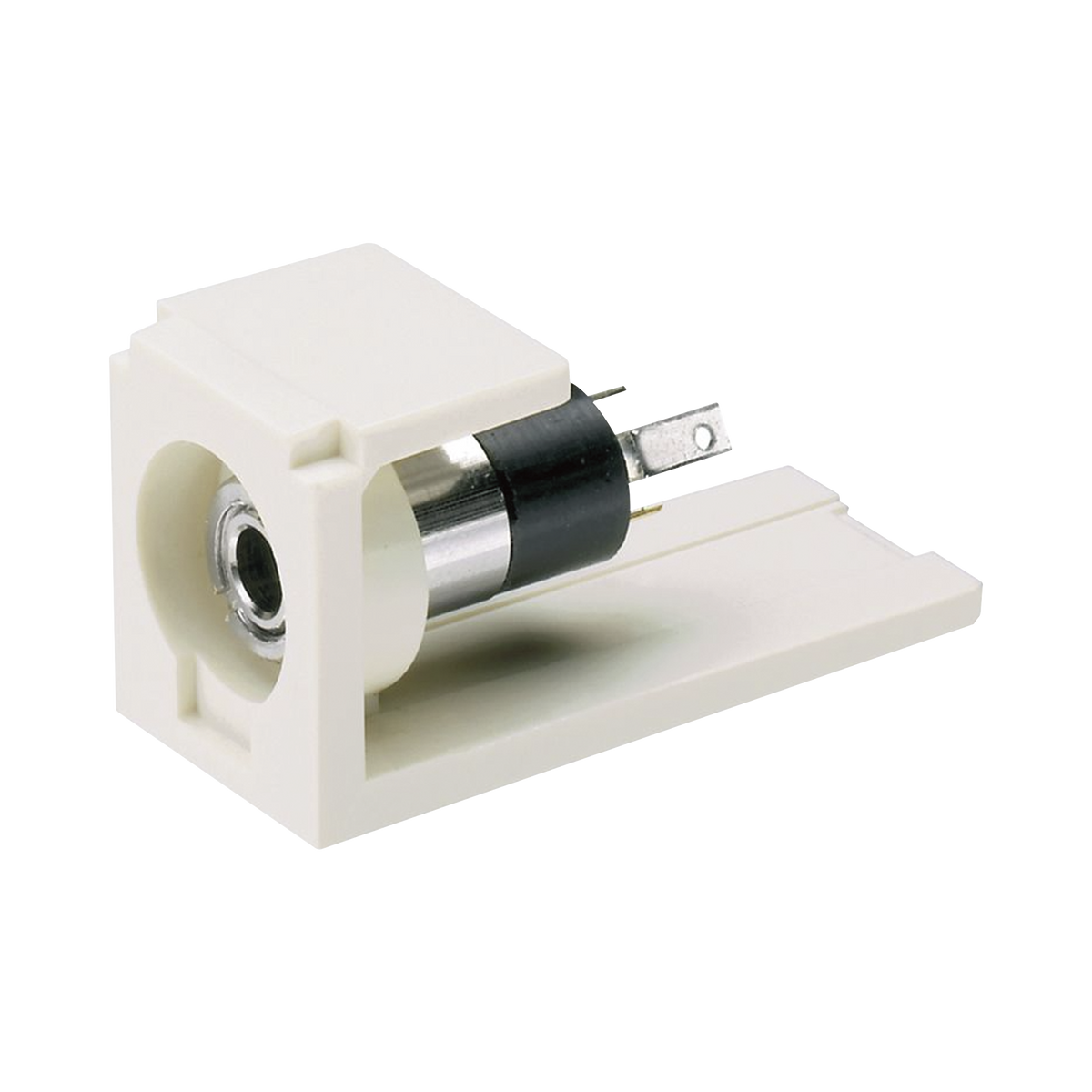 Módulo Estéreo de 3.5 mm (0.14 Pulgadas), Tipo Mini-Com, Para Soldar, Color Blanco Mate