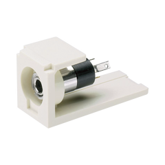 Módulo Estéreo de 3.5 mm (0.14 Pulgadas), Tipo Mini-Com, Para Soldar, Color Blanco Mate