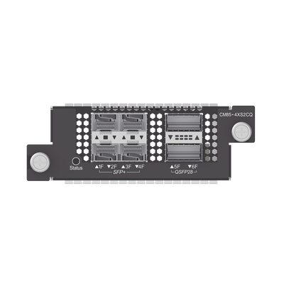 RG-CS85 series switch  expansion cardsï¼Œ4 x 10G BASE-X SFP+Ports, 2 x 100G BASE-X QSFP28 ports