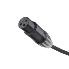 Cable XLR | 3 polos | Conector Hembra-Macho | Serie M | Carcasa Negra | Contactos Dorados | Ideal para Microfonía | Longitud 10m